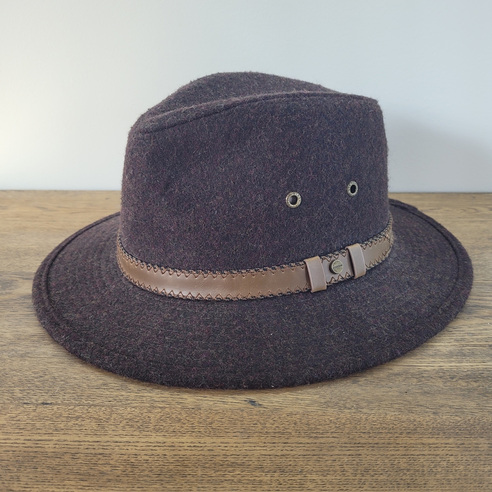 Stetson Brown Wool Hat with Tan Band